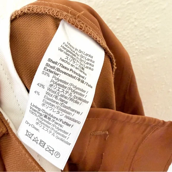 Madewell The Harlow Wool Blend Super Wide-Leg Trouser in Camel - Picture 9 of 9